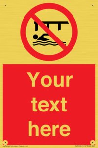 Custom Do not swim in the vicinity of piers